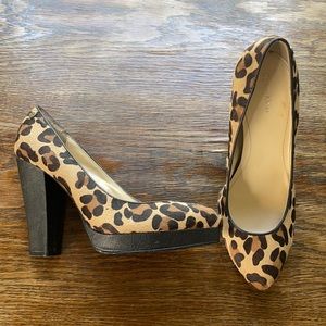 Calvin Klein Leopard Block Heels